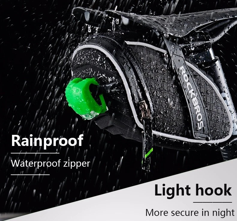 RockBros saddlebag medium, waterproof, hook/eye & rubber fastener, CC13 UK Stock